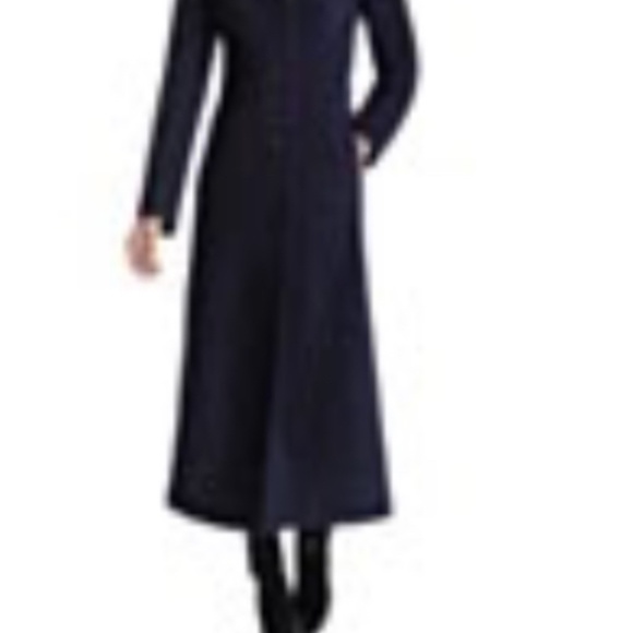 Navy Anne Klein Maxi coat - Picture 5 of 5